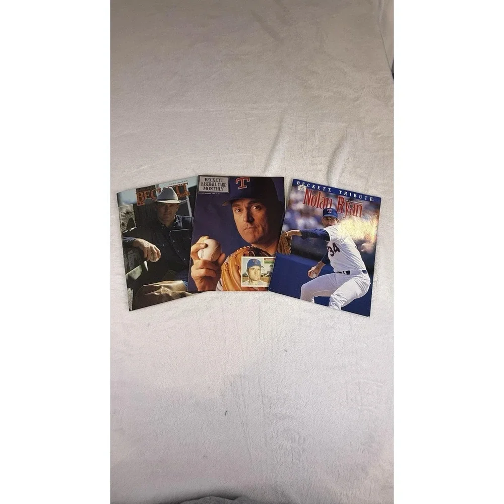 Nolan Ryan Beckett Baseball Monthly Magazine Lot 1990 1992 Tribute Rangers